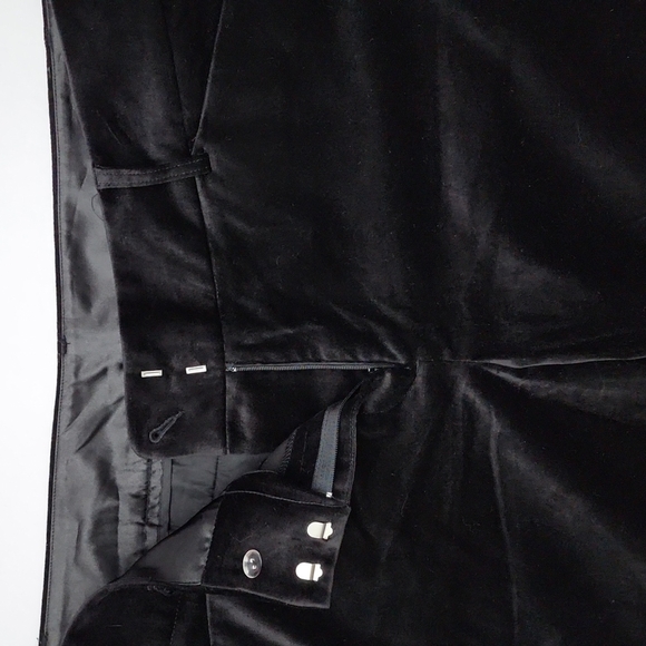 Peter Nygard Women's Grand Luxe Black Velvet Pants Straight  Leg Size 16 - Picture 6 of 15